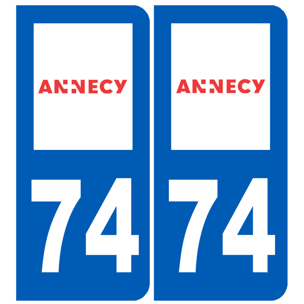 immatriculation Annecy 74 - Sticker/autocollant