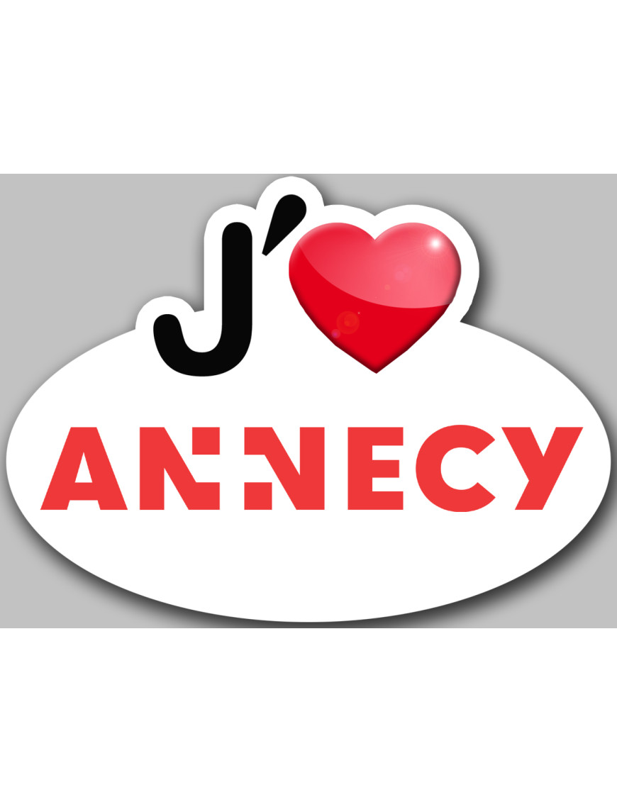 j'aime Annecy (15x11cm) - Sticker/autocollant