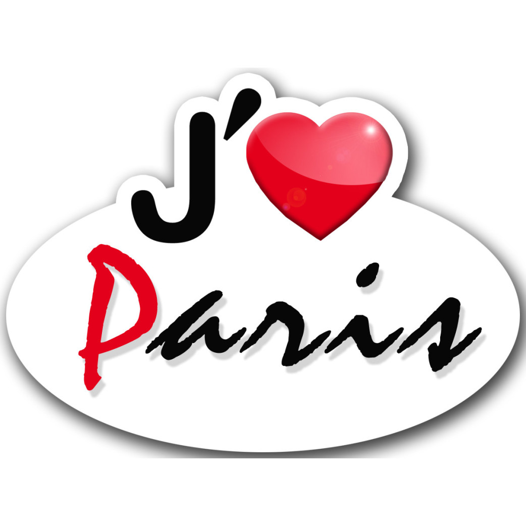 j'aime Paris - 5x3.7cm - Sticker/autocollant