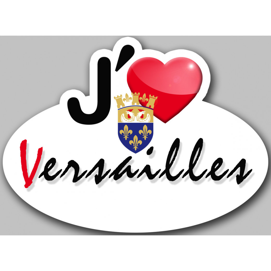 j'aime Versailles (5x3.7cm) - Sticker/autocollant