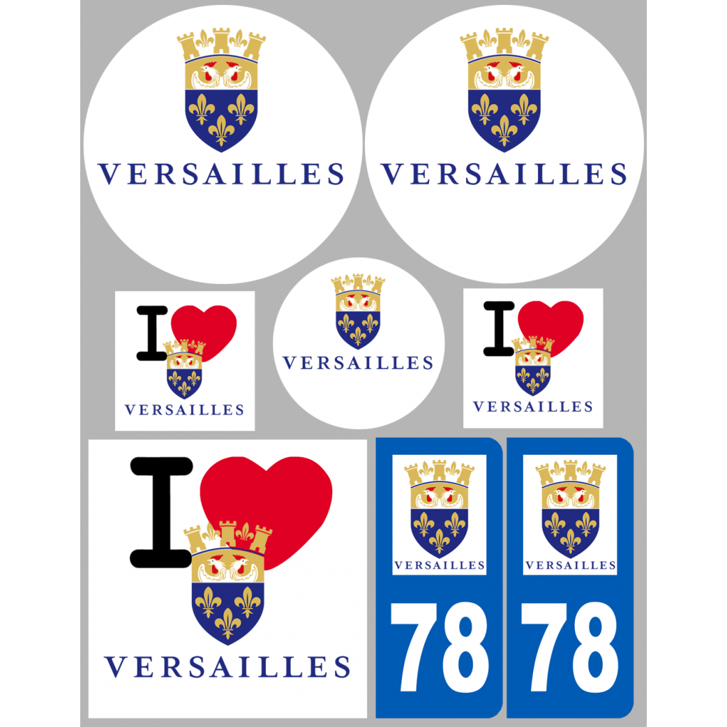 Versailles - 8 autocollants variés - Sticker/autocollant