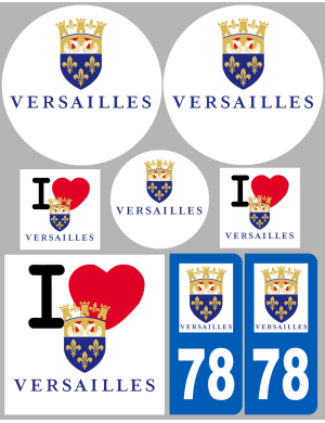 Melun - 8 autocollants variés - Sticker/autocollant