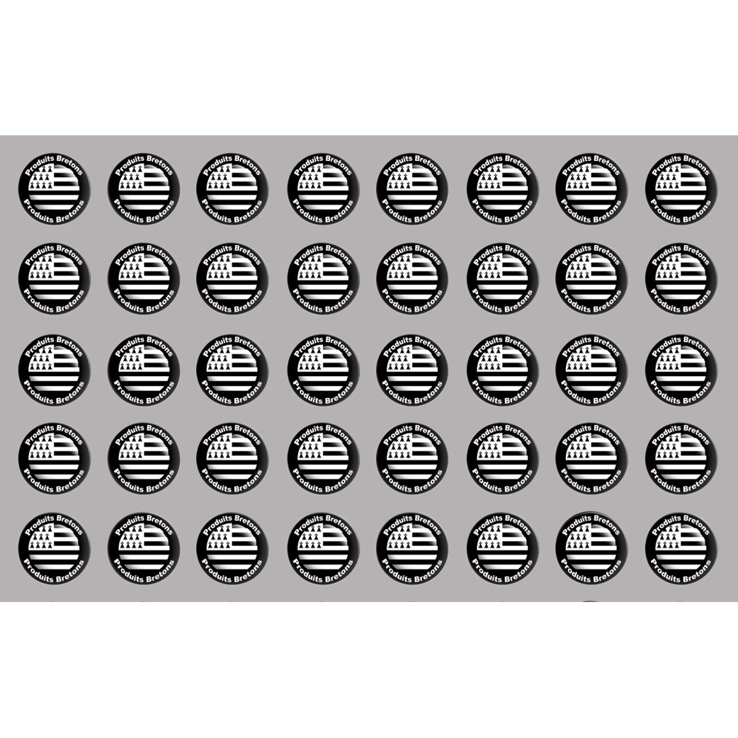 Produits drapeau bretons - 40fois 2cm - Sticker/autocollant