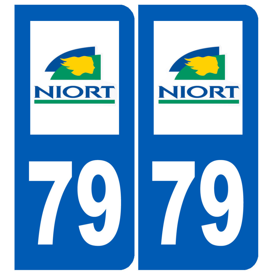 immatriculation Niort 79 - Sticker/autocollant