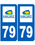 immatriculation Niort 79 - Sticker/autocollant