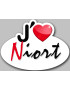 j'aime Niort (5x3.7cm) - Sticker/autocollant