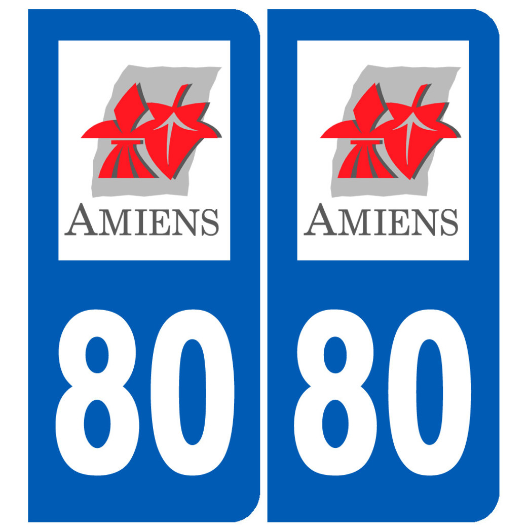 immatriculation Amiens 80 - Sticker/autocollant