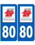 immatriculation Amiens 80 - Sticker/autocollant