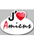 j'aime Amiens (15x11cm) - Sticker/autocollant