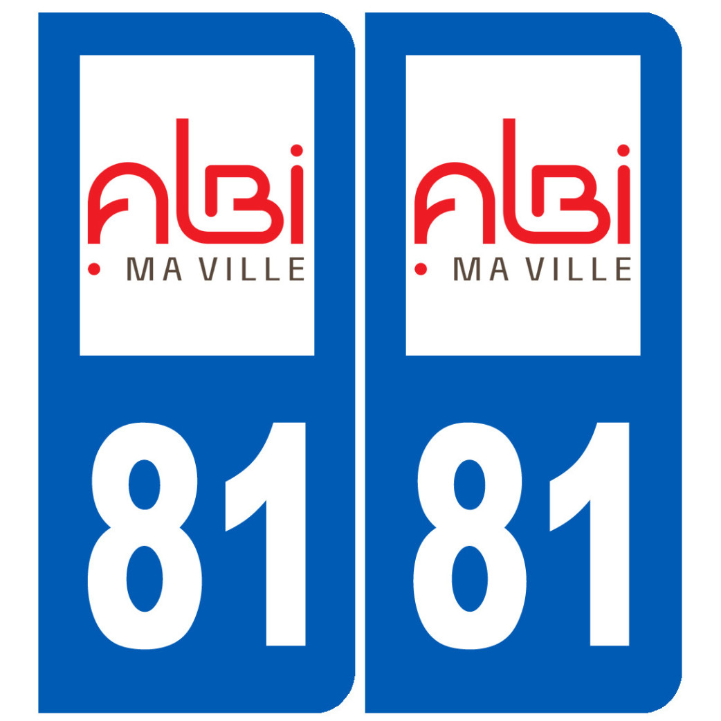 immatriculation Albi 81 - Sticker/autocollant