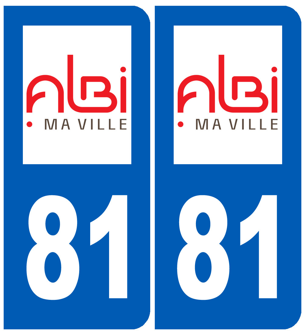 immatriculation Albi 81 - Sticker/autocollant