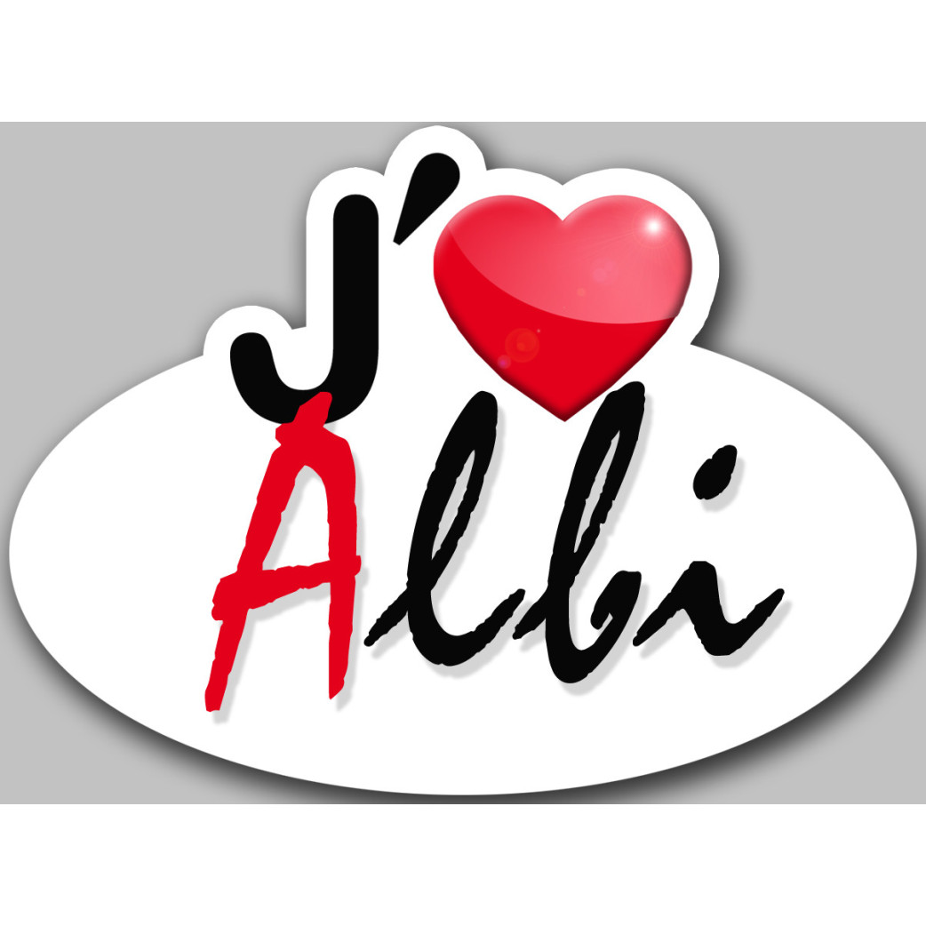 j'aime Albi (15x11cm) - Sticker/autocollant