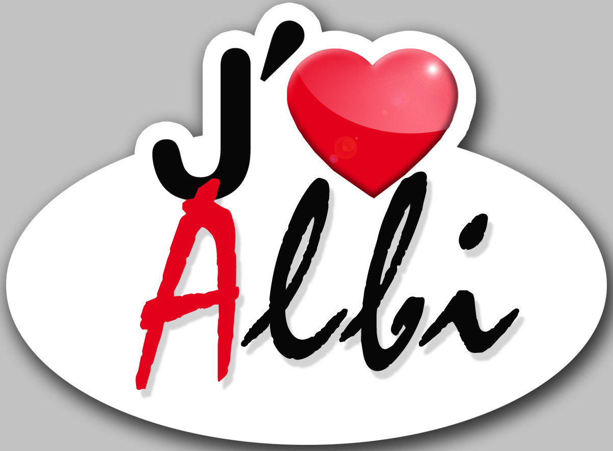 j'aime Albi (15x11cm) - Sticker/autocollant