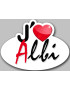j'aime Albi (5x3.7cm) - Sticker/autocollant