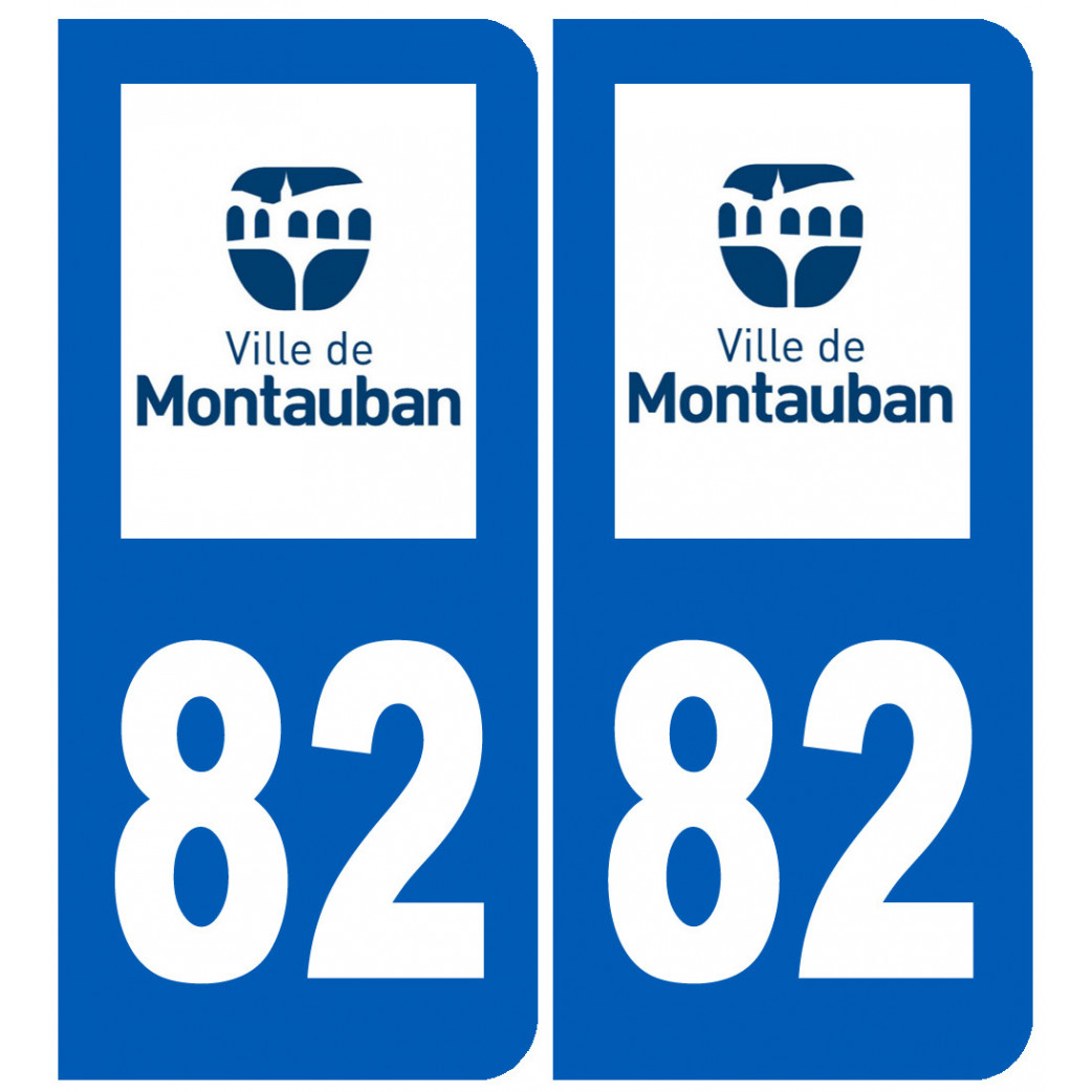 immatriculation Montauban 82 - Sticker/autocollant