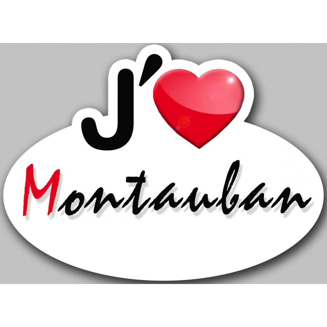 j'aime Montauban (5x3.7cm) - Sticker/autocollant