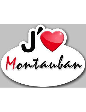 j'aime Montauban (15x11cm) - Sticker/autocollant