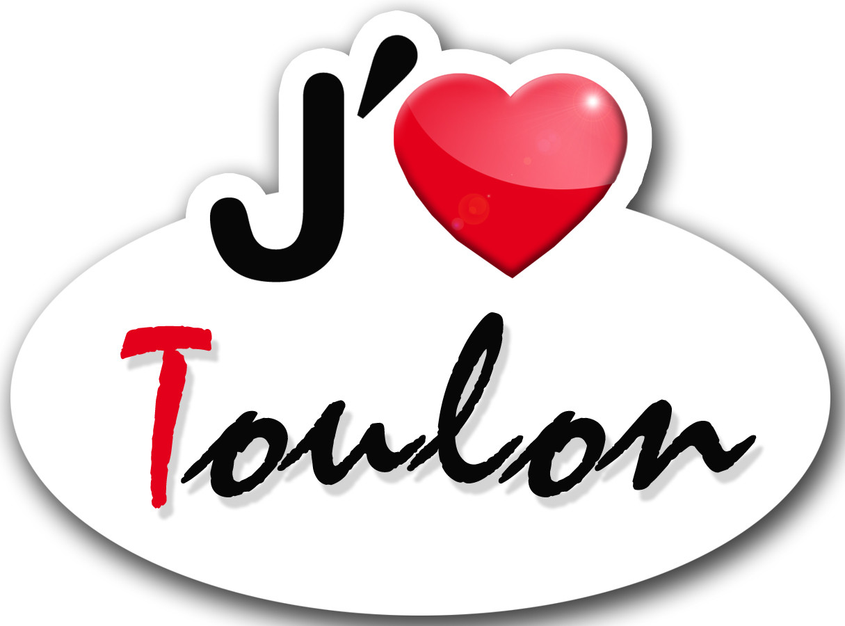 j'aime Toulon (15x11cm) - Sticker/autocollant