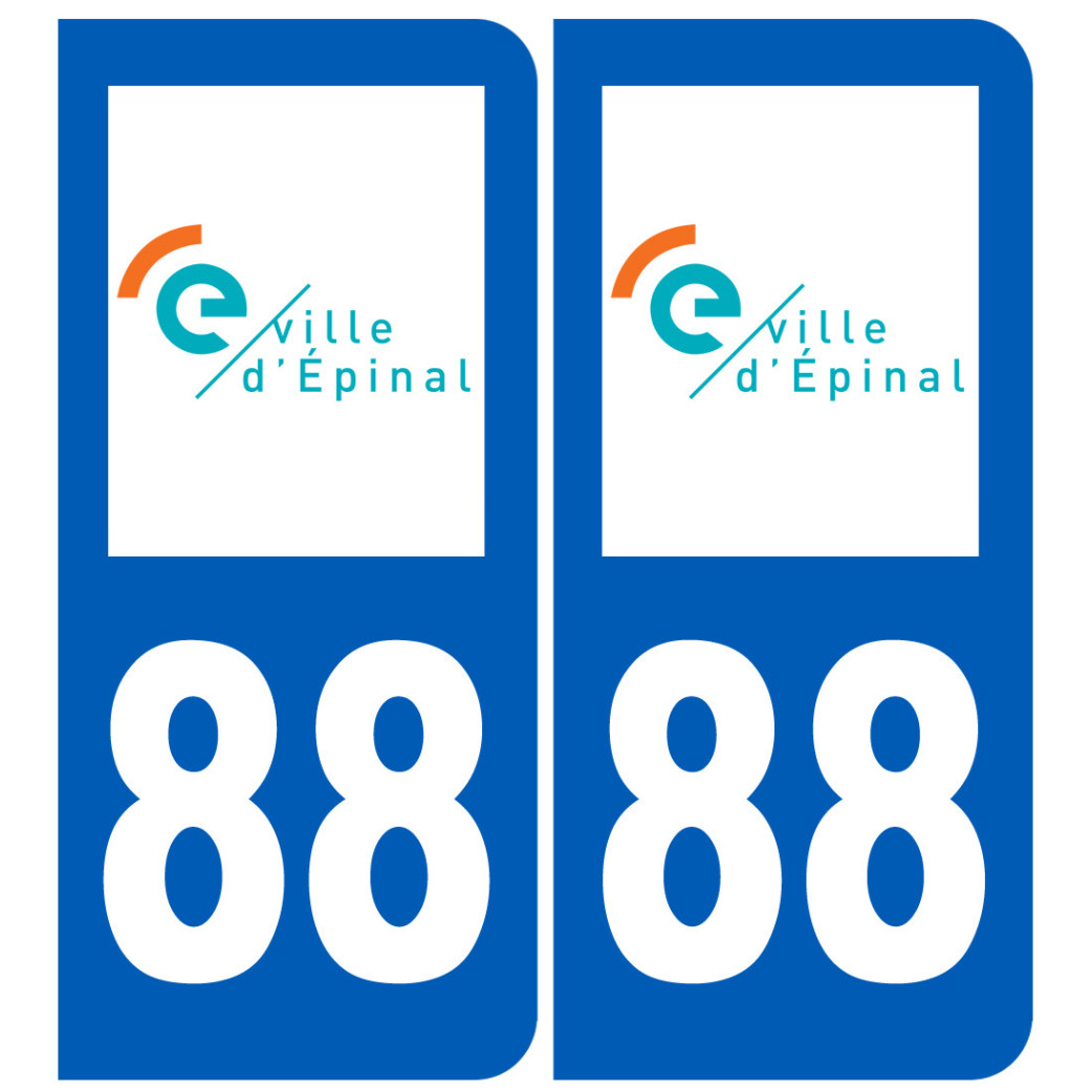 immatriculation Épinal 88 - Sticker/autocollant