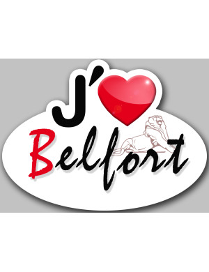 j'aime Belfort (5x3.7cm) - Sticker/autocollant