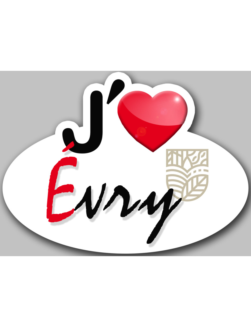 j'aime Évry-Courcouronnes (15x11cm) - Sticker/autocollant