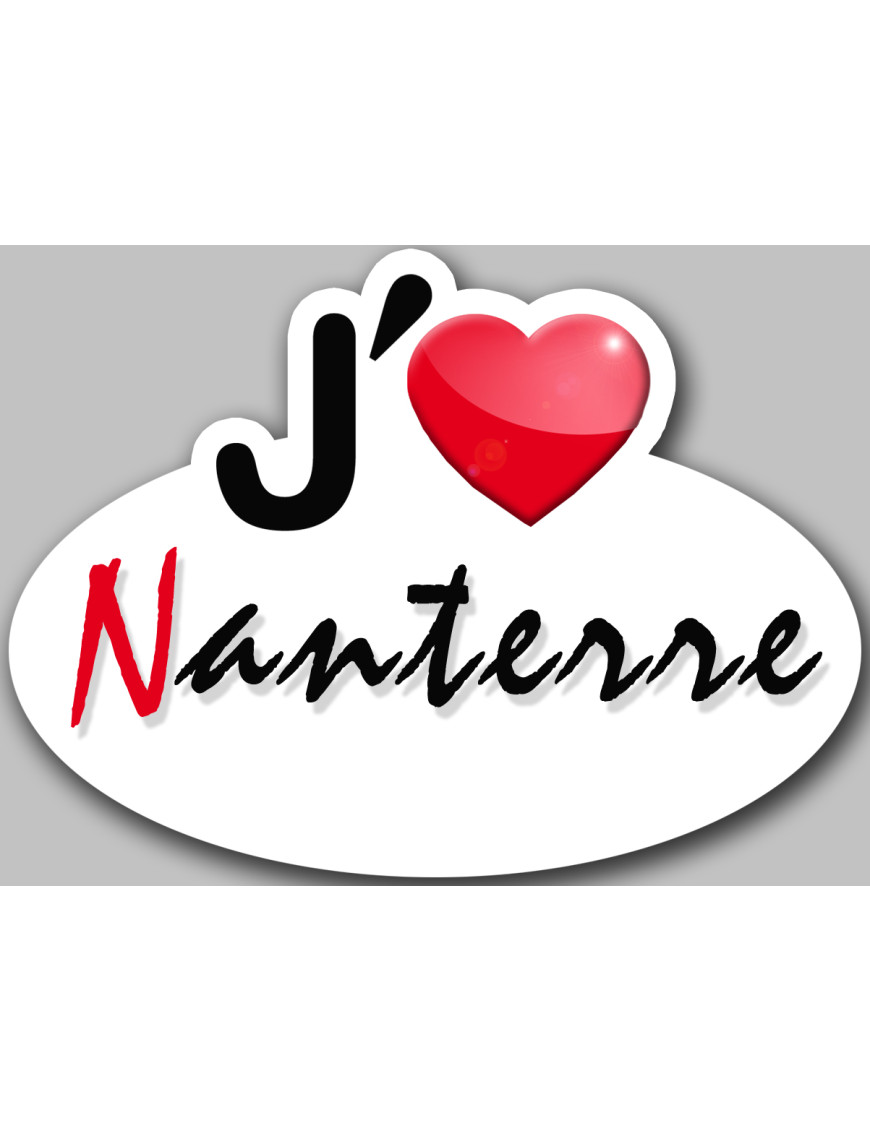 j'aime Nanterre (15x11cm) - Sticker/autocollant