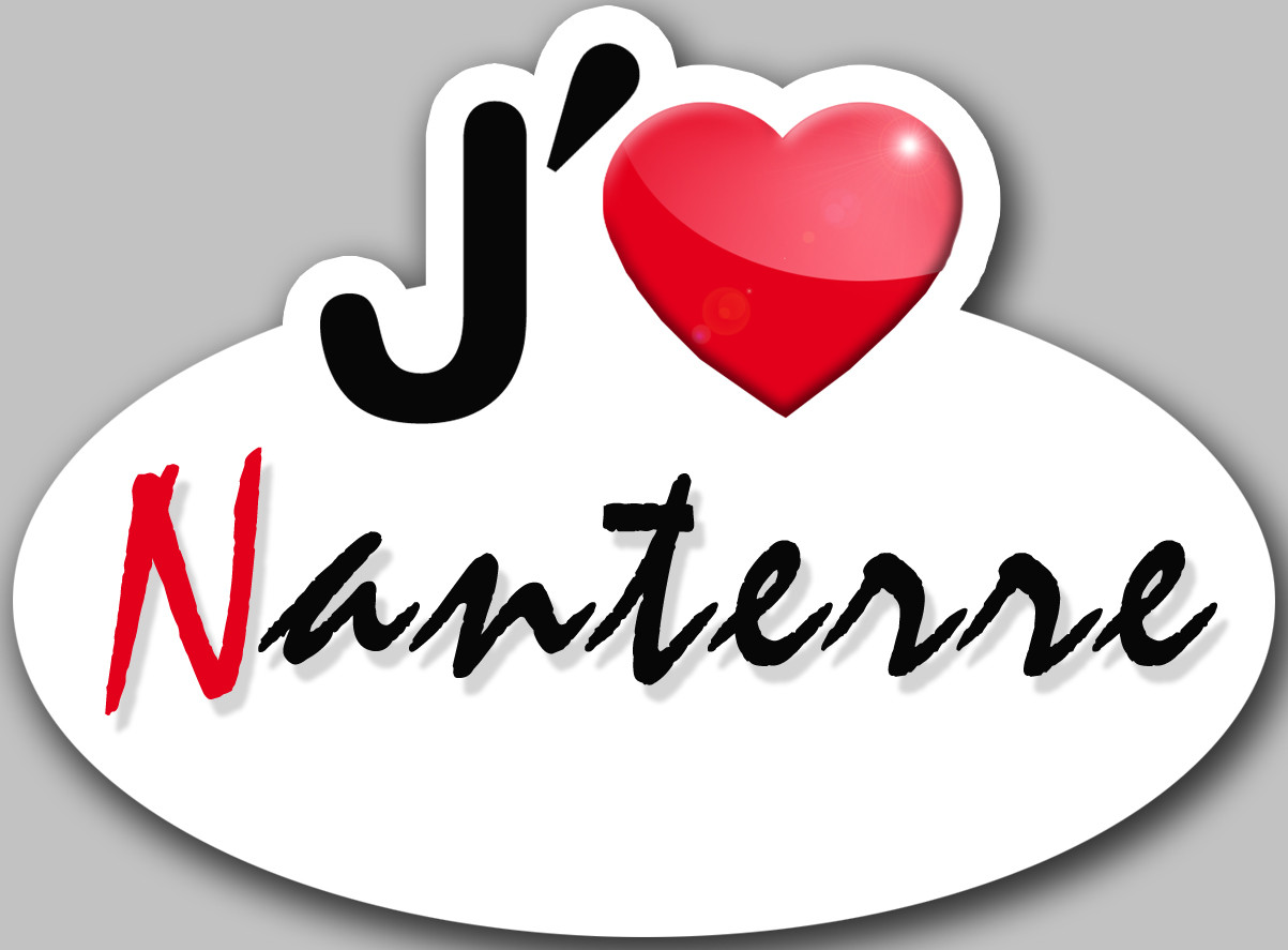 j'aime Nanterre (15x11cm) - Sticker/autocollant