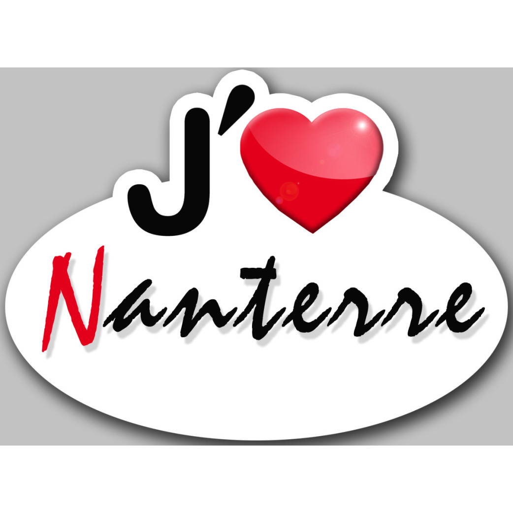 j'aime Nanterre (5x3.7cm) - Sticker/autocollant
