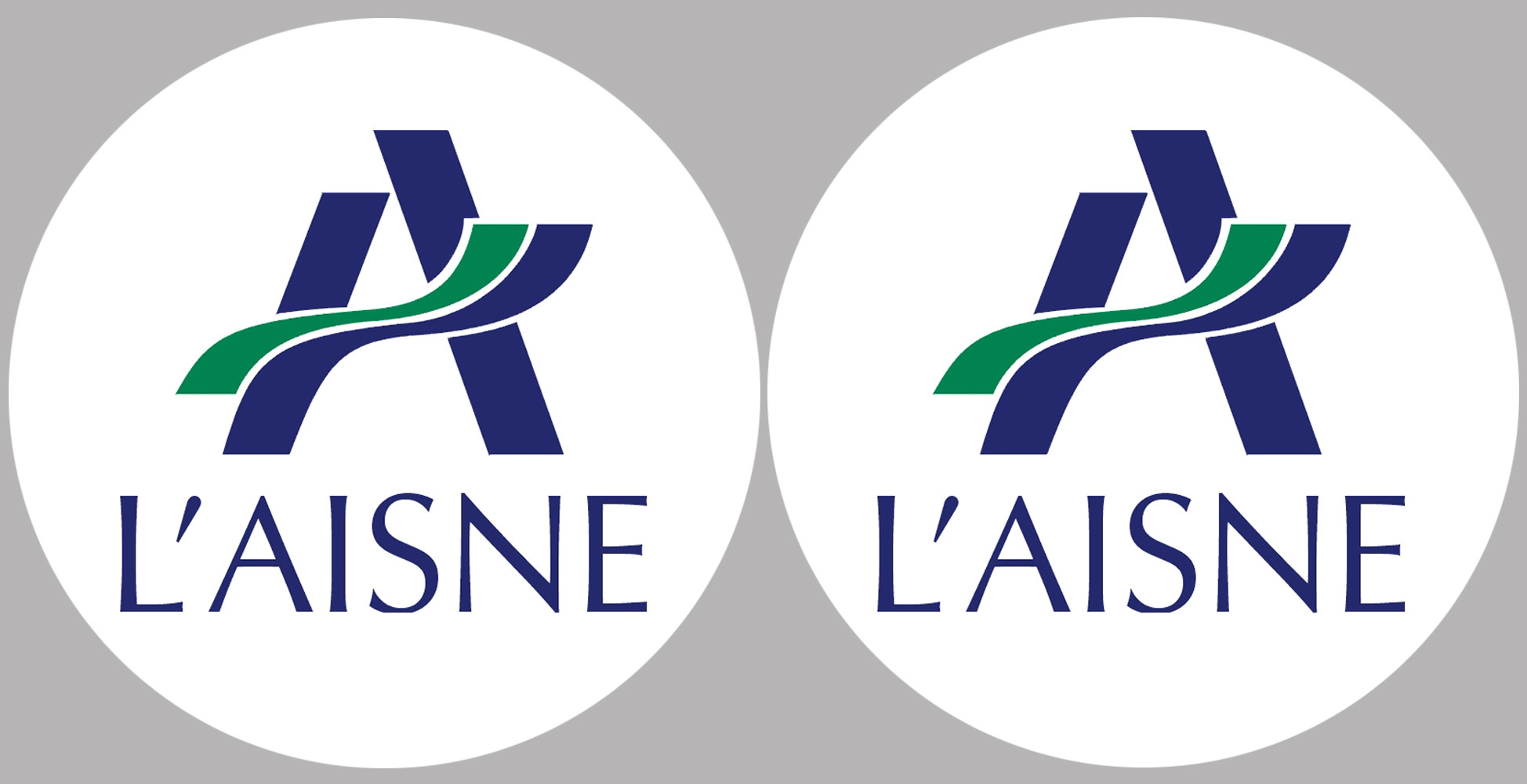 L'Aisne 02 - 2 fois 5cm - Sticker/autocollant