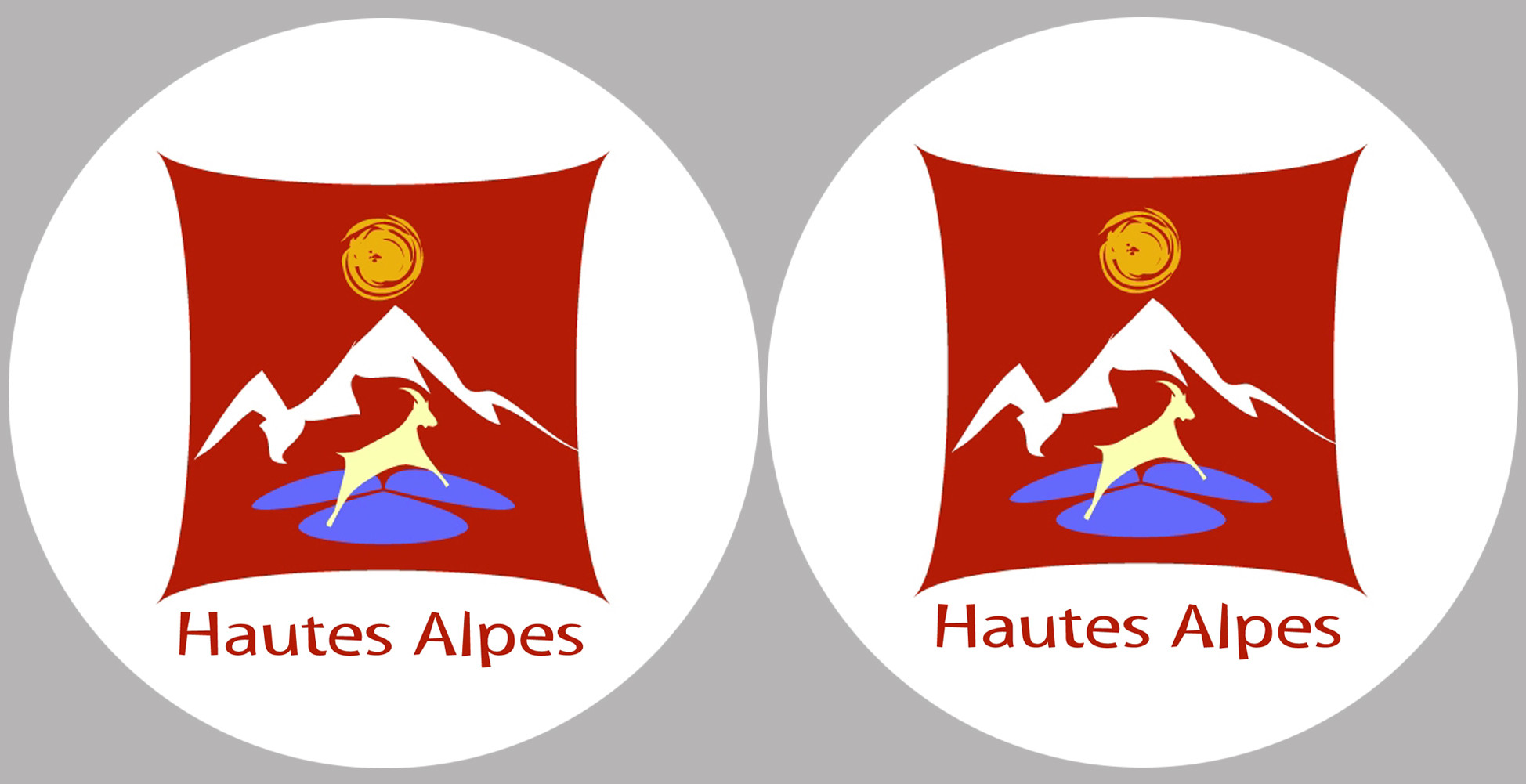 Les Hautes Alpes 05  - 2fois 5cm - Sticker/autocollant