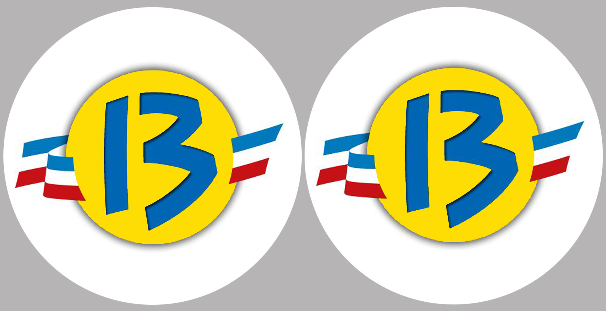 Les Bouches du Rhône 13  - 2fois 5cm - Sticker/autocollant
