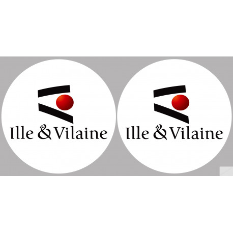 Ille et Vilaine (2fois 5cm) - Sticker/autocollant