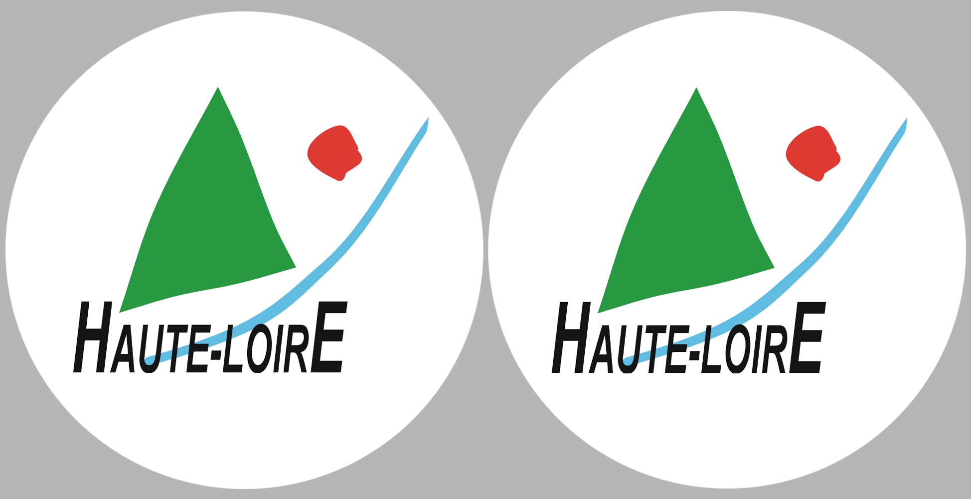 la Haute Loire (2fois 5cm) - Sticker/autocollant