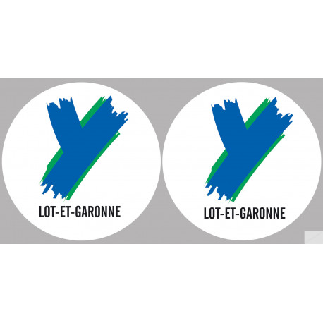 le Lot et Garonne (2fois 5cm) - Sticker/autocollant