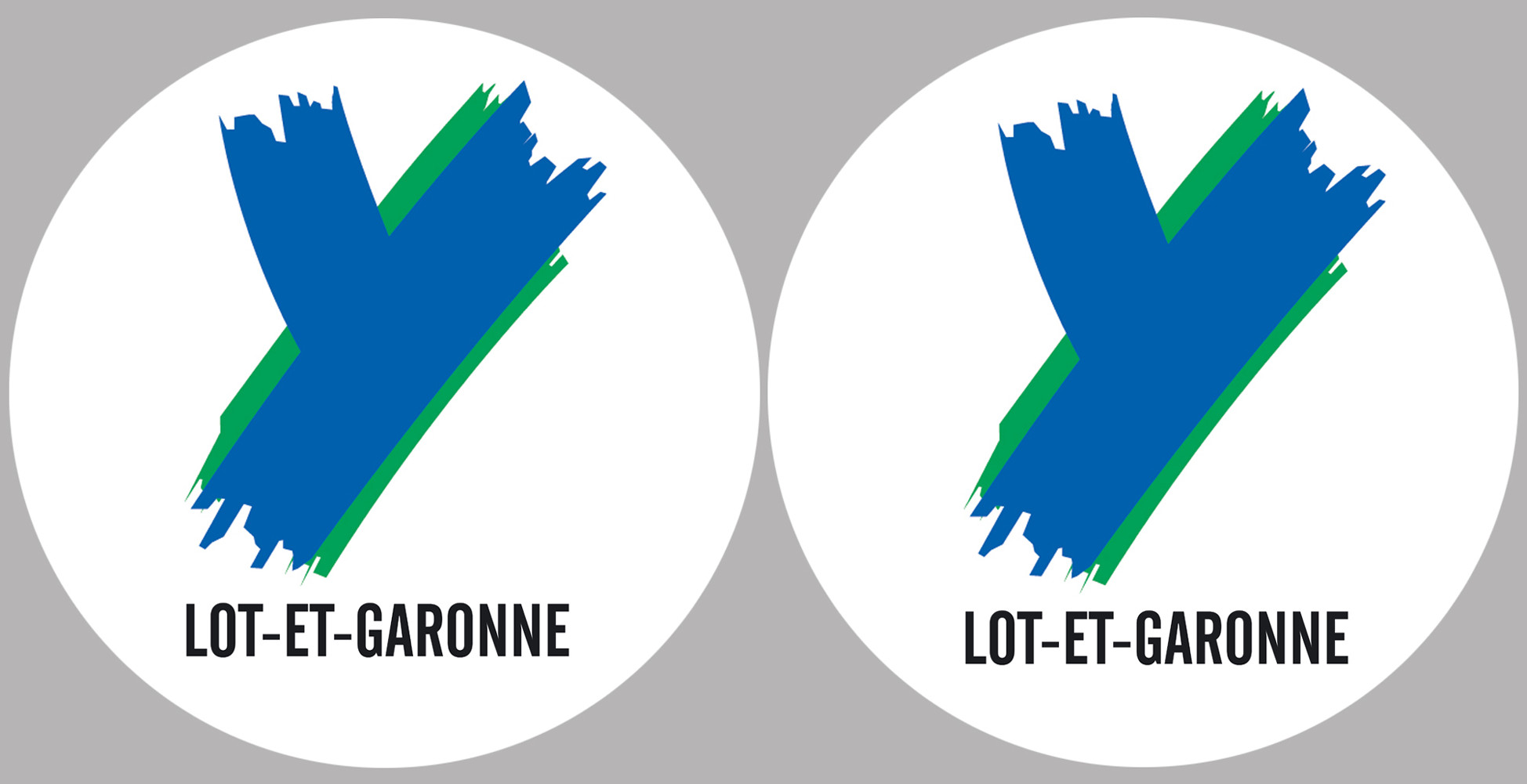 le Lot et Garonne (2fois 5cm) - Sticker/autocollant
