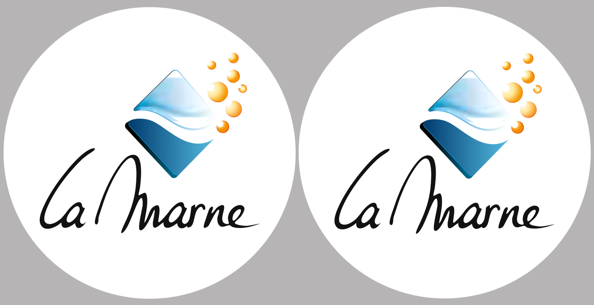 la Marne (2fois 5cm) - Sticker/autocollant