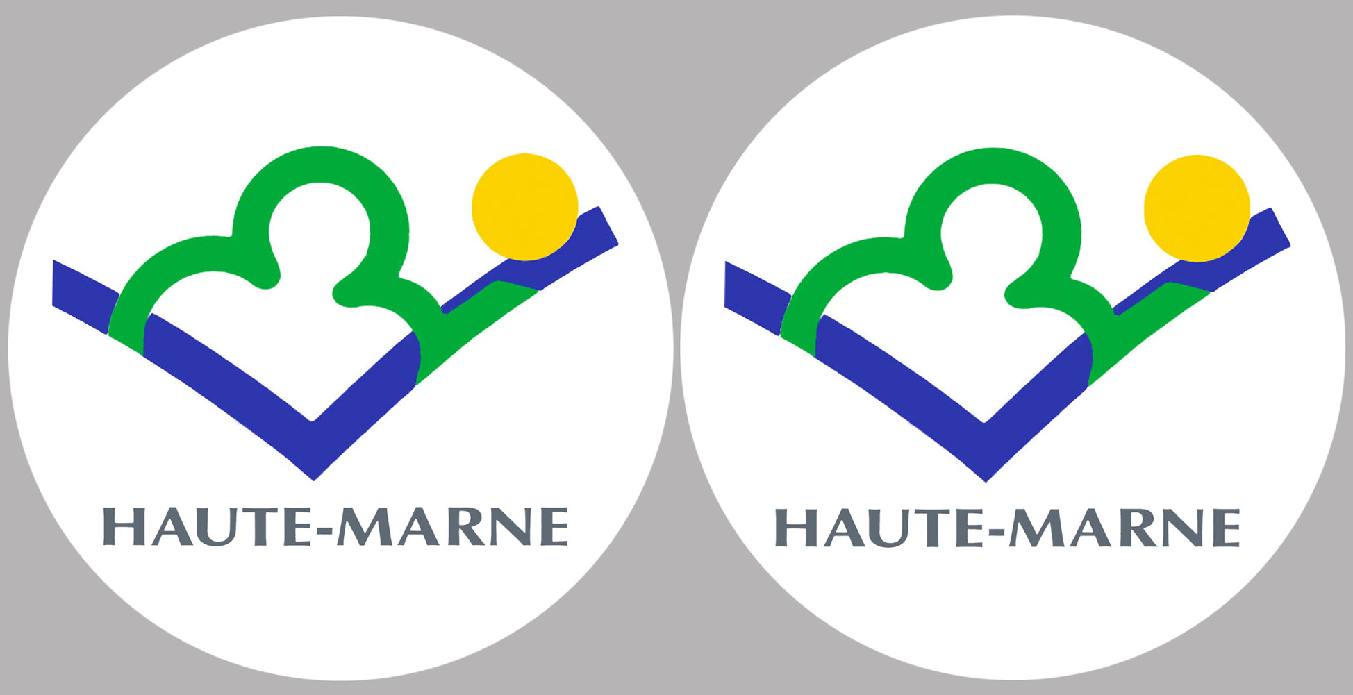 la Haute-Marne (2fois 5cm) - Sticker/autocollant