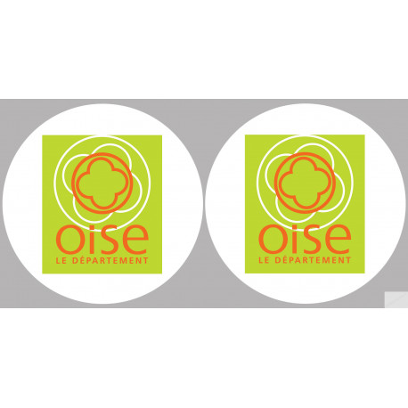 l'Oise (2fois 5cm) - Sticker/autocollant