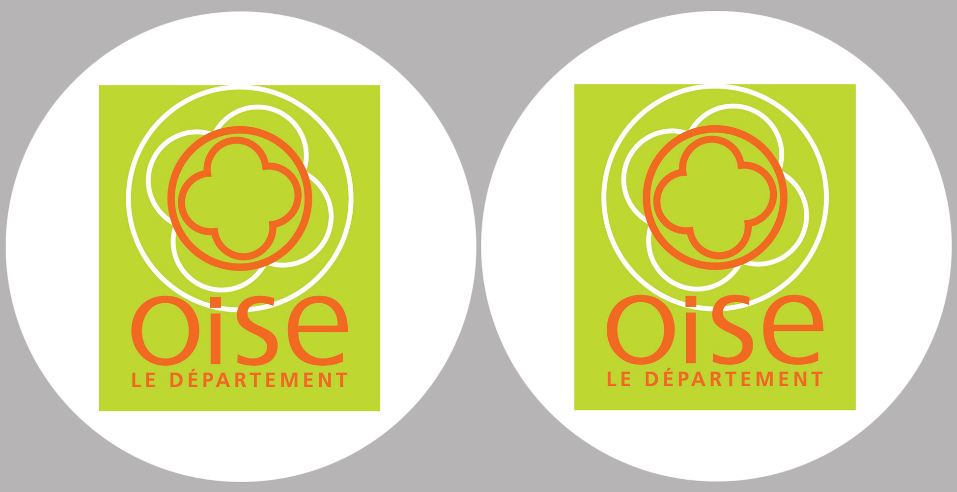 l'Oise (2fois 5cm) - Sticker/autocollant