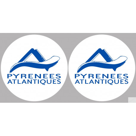 les Pyrénées Atlantique (2fois 5cm) - Sticker/autocollant