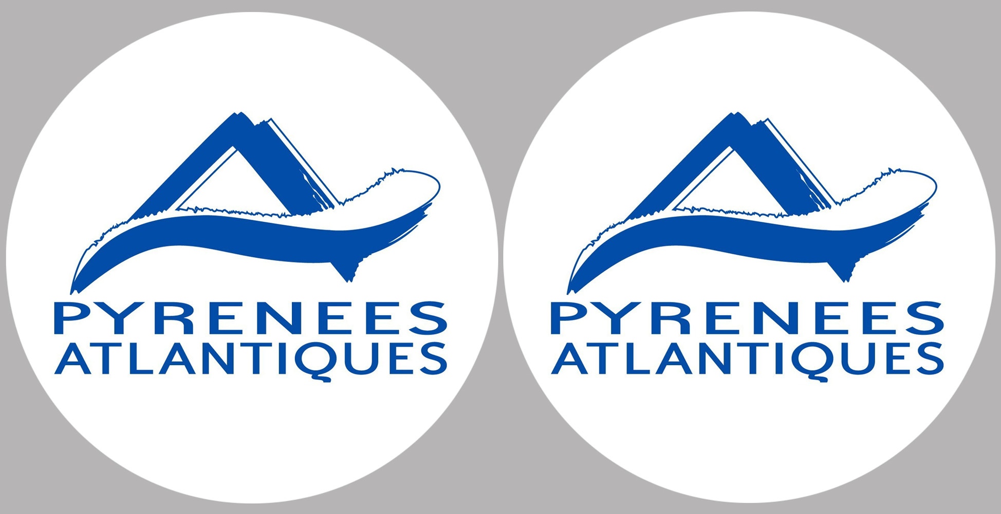 les Pyrénées Atlantique (2fois 5cm) - Sticker/autocollant