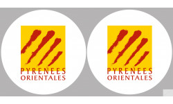 les Pyrénées Orientales (2fois 5cm) - Sticker/autocollant