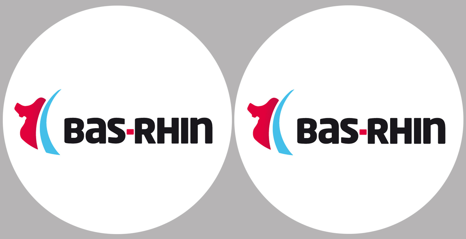 le Bas-Rhin (2fois 5cm) - Sticker/autocollant
