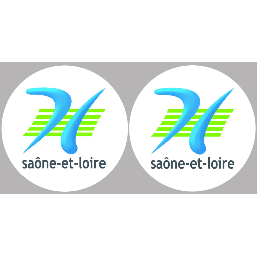 la Saône et Loire (2fois 5cm) - Sticker/autocollant
