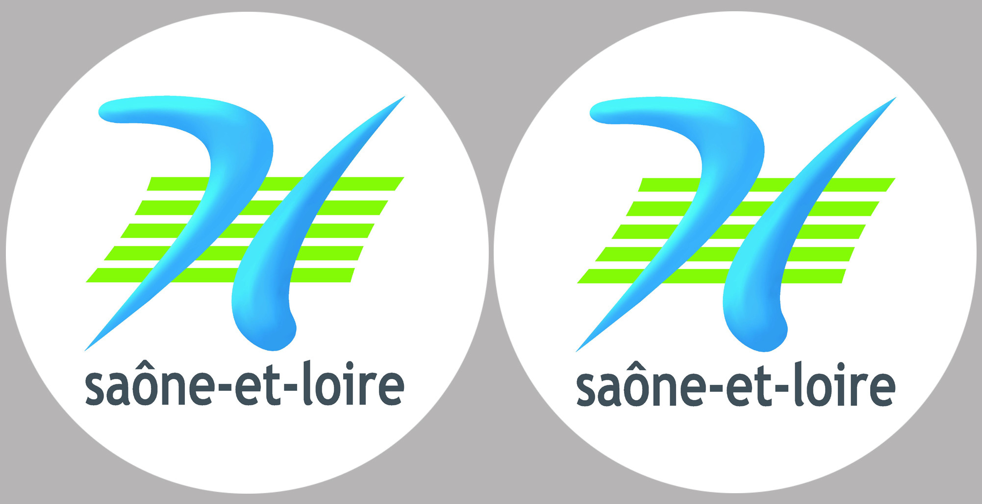 la Saône et Loire (2fois 5cm) - Sticker/autocollant