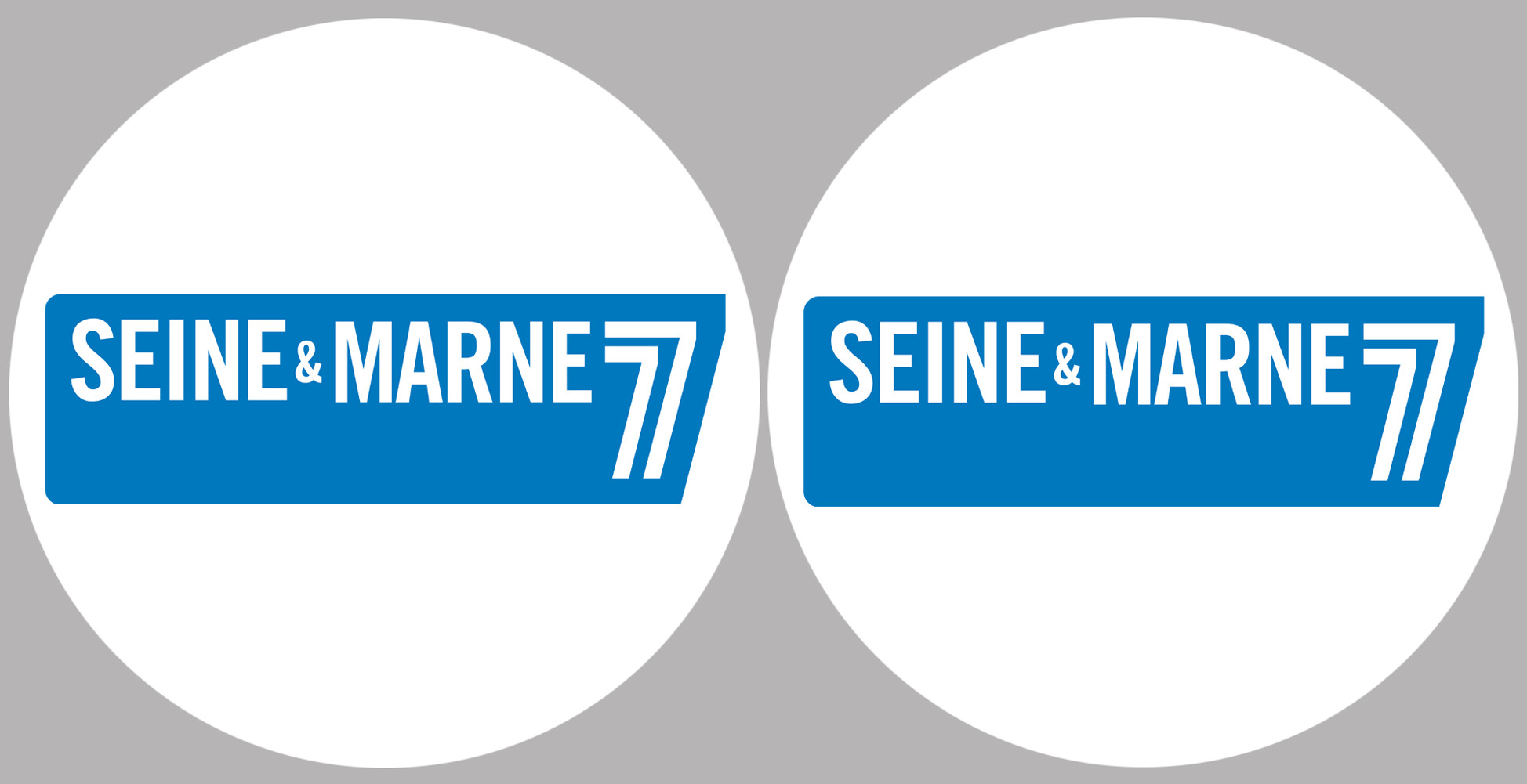 la Seine et Marne (2fois 5cm) - Sticker/autocollant