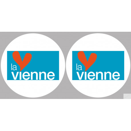 la Vienne (2fois 5cm) - Sticker/autocollant