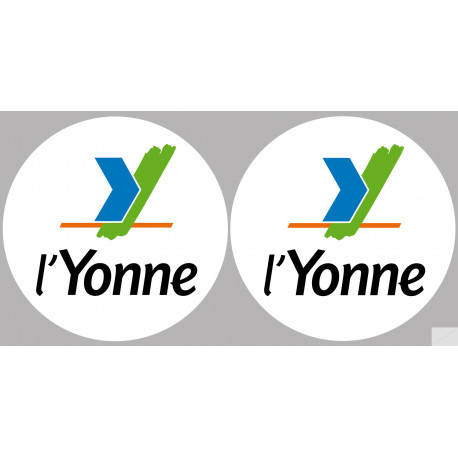 l'Yonne (2fois 5cm) - Sticker/autocollant