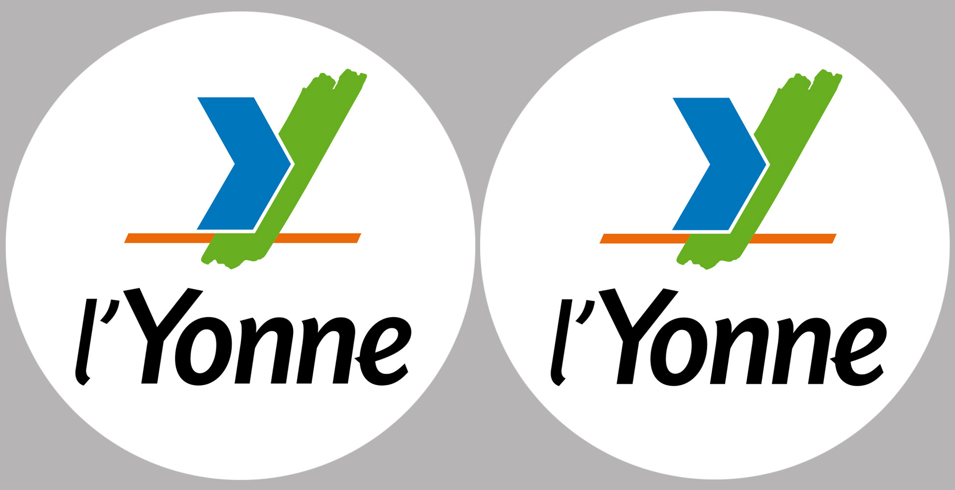 l'Yonne (2fois 5cm) - Sticker/autocollant