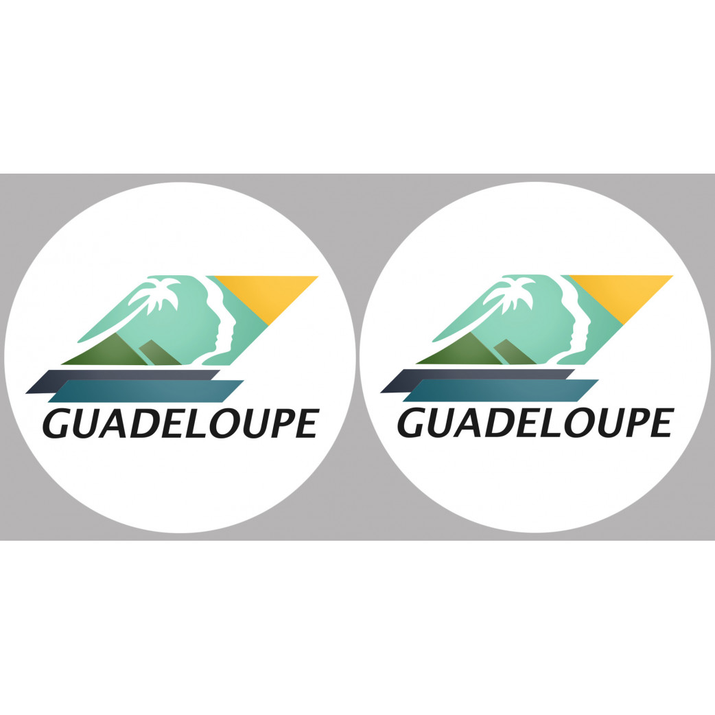 la Guadeloupe (2fois 5cm) - Sticker/autocollant